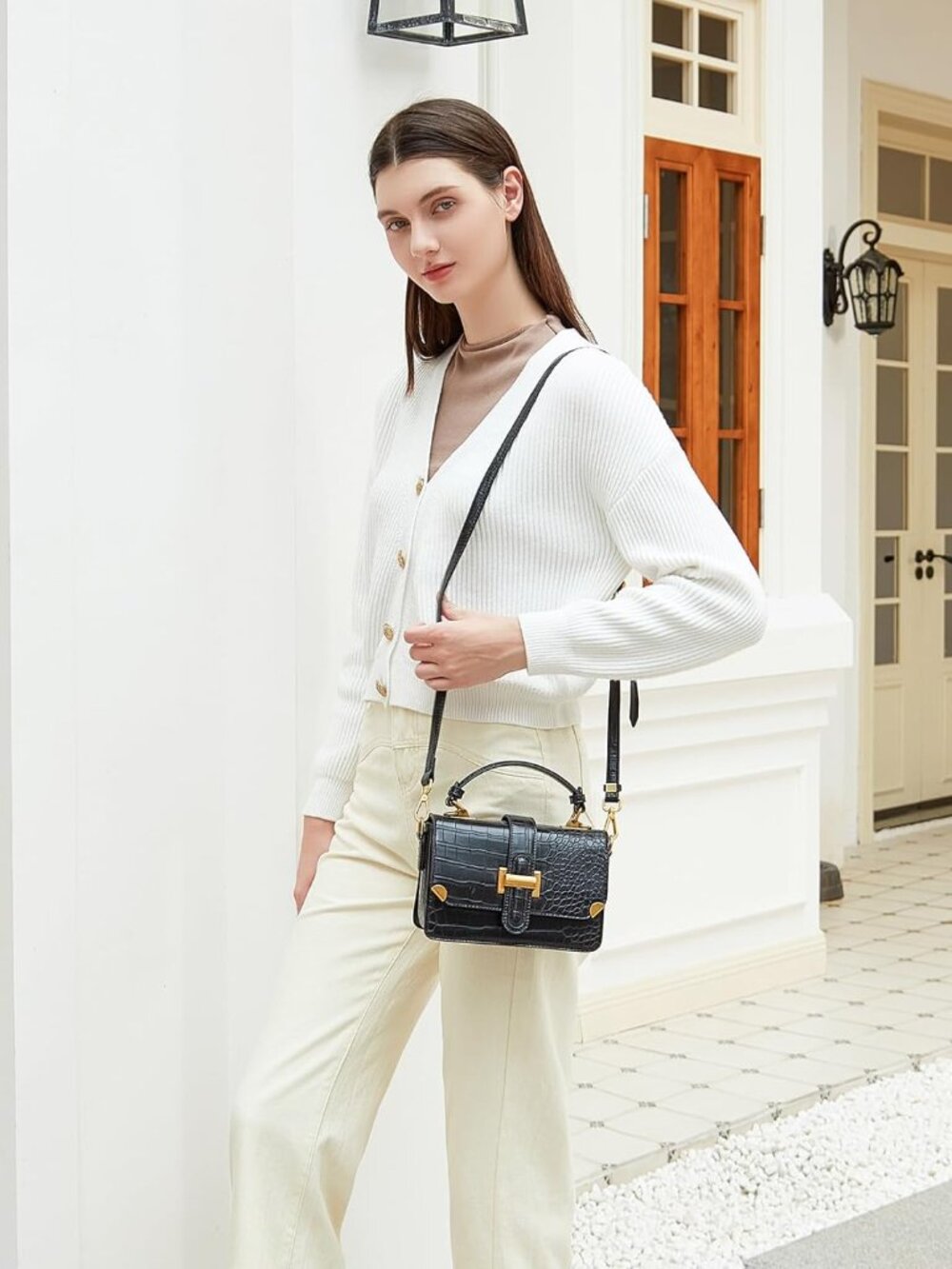 Women's Small Classy Crossbody Purse Top Handle Handbags Leather Satchel Bags fo - Picture 3 of 7